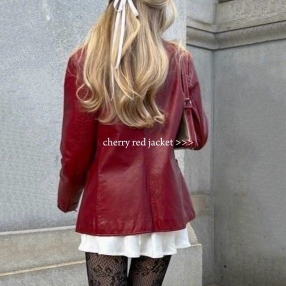 Vintage Jackets & Blazers - Vintage Danier Black Cherry 🍒 Genuine Leather 2 Piece Midline Jacket size XL